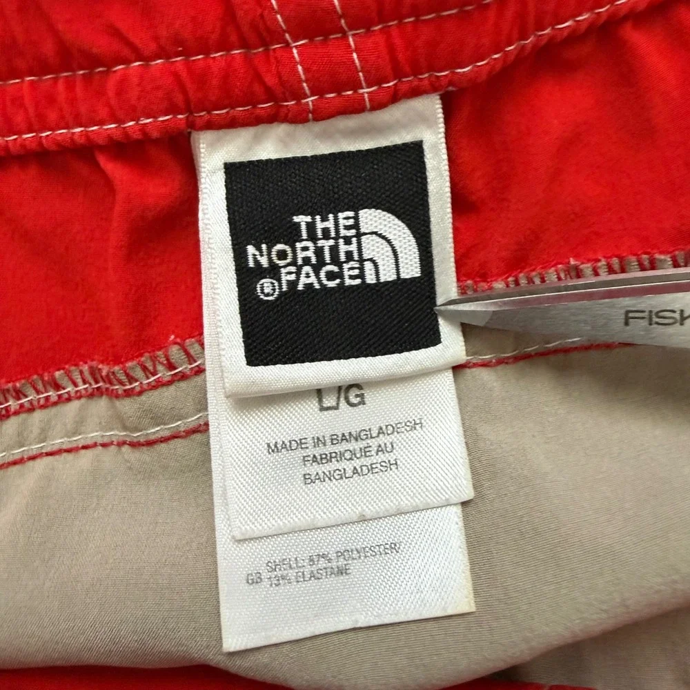 The North Face Apex Mens Red Board Shorts Swim Trunks Size Large Zipper Pocket